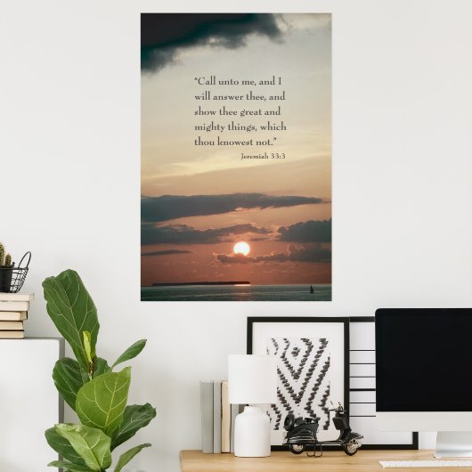 Jeremiah 33:3 poster (Thuiskantoor)