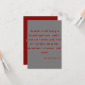 Jeremiah 33:6 KJV Bijbelscriptgroet Kaart (Voorkant / Achterkant in situ)