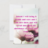 Jeremiah 33:6 KJV Bijbelscriptie Pic Greeting Kaart (Voorkant)