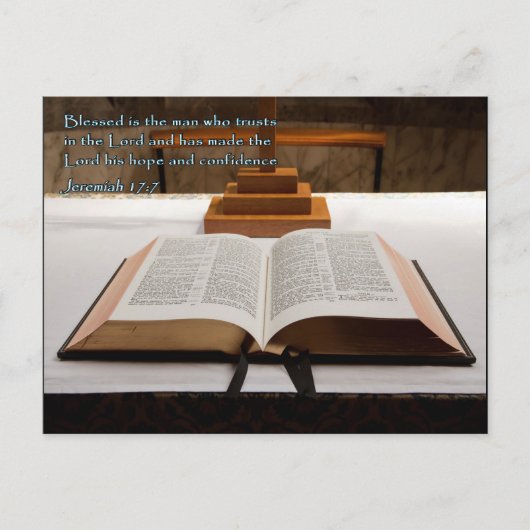 Jeremiah Bijbel 17:7 Briefkaart (Voorkant)