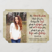 Jeremiah Christelijke Bijbel Verse Foto Afstuderen Kaart (Voorkant / Achterkant)