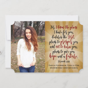Jeremiah Christelijke Bijbel Verse Foto Afstuderen Kaart