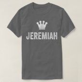 Jeremiah de koning kroon & naam voor Mannen genaam T-shirt (Design voorkant)