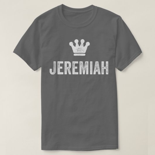 Jeremiah de koning kroon & naam voor Mannen genaam T-shirt (Design voorkant)