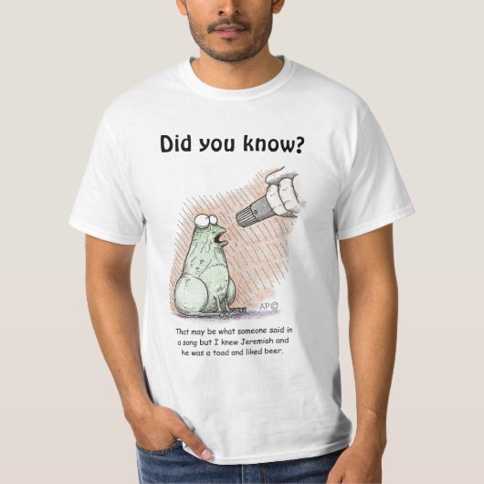 Jeremiah de toad, wist je het? t-shirt (Voorkant)