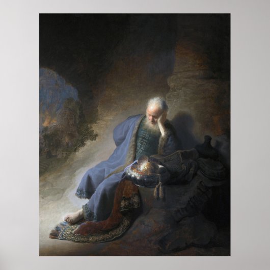Jeremiah Destruction Jerusalem Bible Rembrandt Poster (Voorkant)