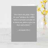 JEREMIAH het Vers van de Bijbel van het 29:11 Kaart (Gele Bloem)