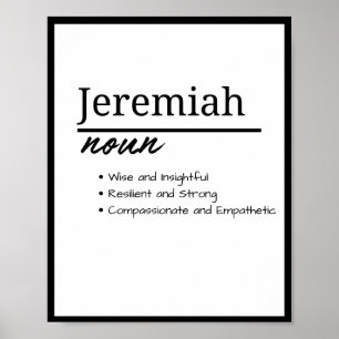 Jeremiah, jongen gepersonaliseerde naam definitie poster