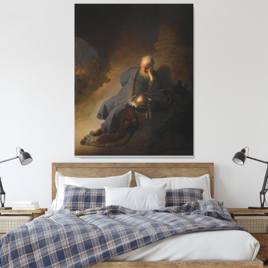 Jeremiah Lamenting over de vernietiging van Jeruza Canvas Afdruk (Insitu (Slaapkamer))