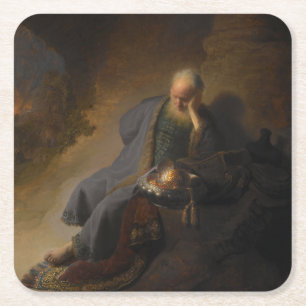 Jeremiah Lamenting over de vernietiging van Jeruza Kartonnen Onderzetters