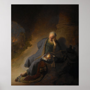 Jeremiah Lamenting over de vernietiging van Jeruza Poster