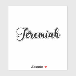 Jeremiah Name - Handgeschreven kalligrafie Sticker