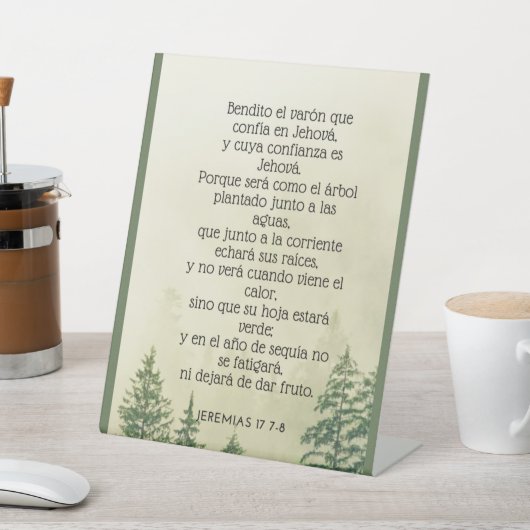 Jeremias 17:7-8 reclamebord met voetstuk (Insitu)