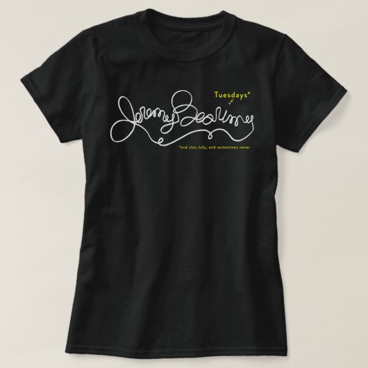 Jeremy Bearimy in wit (met aantekening) Classic T T-shirt (Design voorkant)