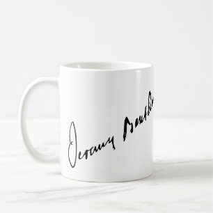 Jeremy Bentham signture Coffee Mok