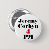 "Jeremy Corbyn 4 PM" (premier) Button Badge (Voorkant /achterkant)