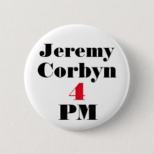 "Jeremy Corbyn 4 PM" (premier) Button Badge