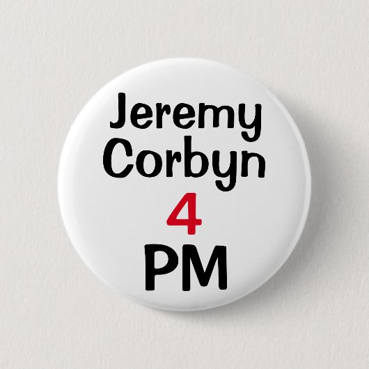 "Jeremy Corbyn 4 PM" (premier) Button Badge (Voorkant)