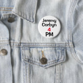 "Jeremy Corbyn 4 PM" (premier) Button Badge (In situ)
