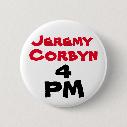 "Jeremy Corbyn 4 PM" (premier) Button Badge (Voorkant)