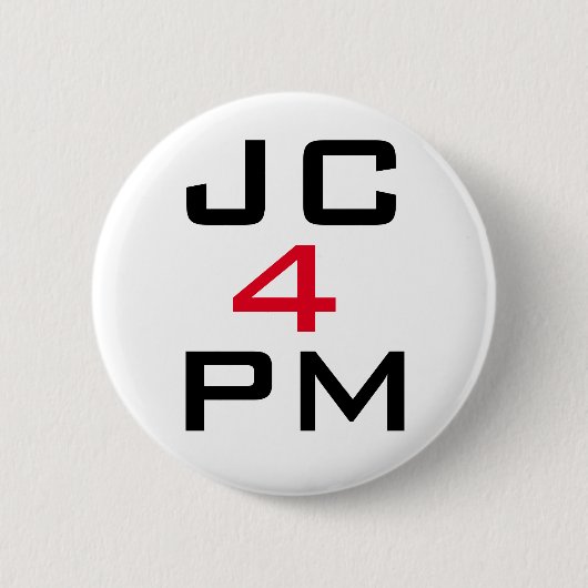 Jeremy Corbyn "JC for PM" Button Badge (Voorkant)