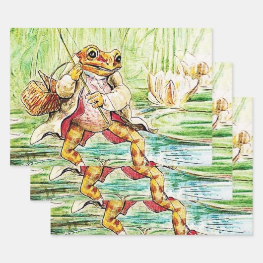 “Jeremy Fisher Catches a Fish” by Beatrix Potter Inpakpapier Vel (Set)