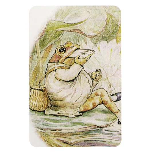 Jeremy Fisher eet lunch van Beatrix Potter Magneet (Verticaal)