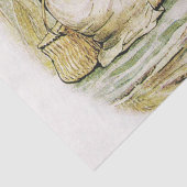 Jeremy Fisher eet lunch van Beatrix Potter Tissuepapier (Detail)