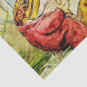 "Jeremy Fisher Leest het nieuws" van Beatrix Potte Tissuepapier (Detail)