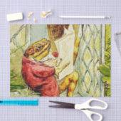 "Jeremy Fisher Leest het nieuws" van Beatrix Potte Tissuepapier (Craft)