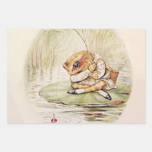 “Jeremy Fisher on a Lilypad” by Beatrix Potter Inpakpapier Vel (Voorkant 2)