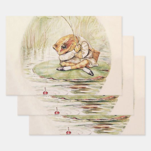 “Jeremy Fisher on a Lilypad” by Beatrix Potter Inpakpapier Vel (Set)