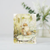 Jeremy Fisher op een leliepad van Beatrix Potter Briefkaart (Staand voorkant)