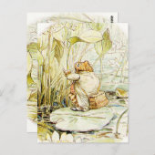 Jeremy Fisher op een leliepad van Beatrix Potter Briefkaart (Voorkant / Achterkant)
