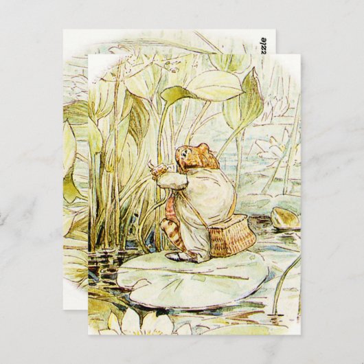 Jeremy Fisher op een leliepad van Beatrix Potter Briefkaart (Voorkant / Achterkant)