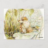Jeremy Fisher op een leliepad van Beatrix Potter Briefkaart (Achterkant)