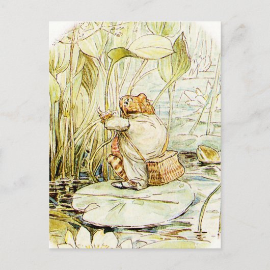 Jeremy Fisher op een leliepad van Beatrix Potter Briefkaart (Voorkant)