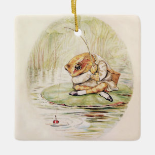 "Jeremy Fisher op een Lilypad" door Beatrix Potter Keramisch Ornament