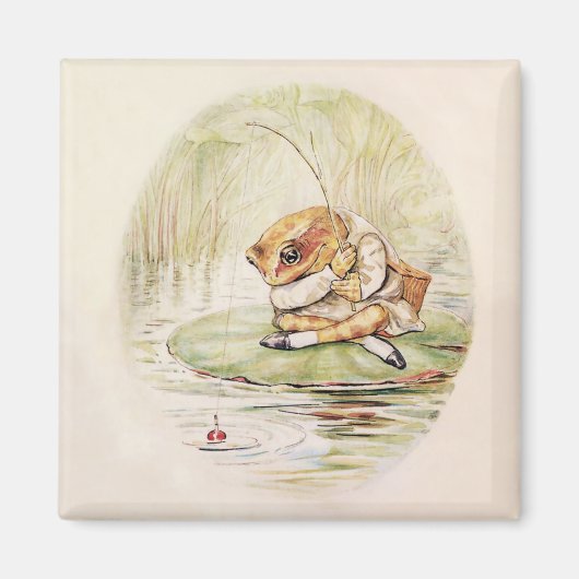 "Jeremy Fisher op een Lilypad" door Beatrix Potter Magneet (Voorkant)