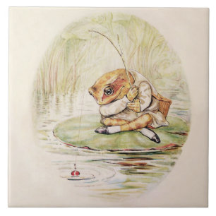 "Jeremy Fisher op een Lilypad" door Beatrix Potter Tegeltje