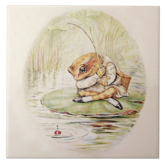 "Jeremy Fisher op een Lilypad" door Beatrix Potter Tegeltje (Voorkant)