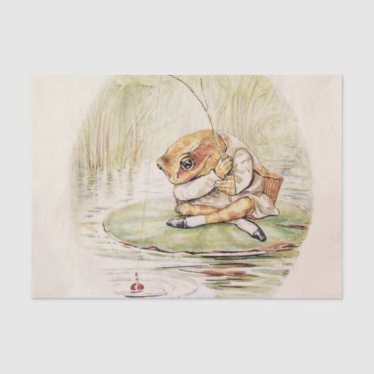 "Jeremy Fisher op een Lilypad" door Beatrix Potter Tissuepapier (Voorkant)
