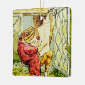 “Jeremy Fisher Reads the News” by Beatrix Potter Keramisch Ornament (Links)