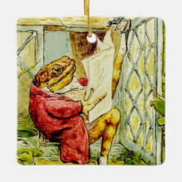 “Jeremy Fisher Reads the News” by Beatrix Potter Keramisch Ornament