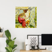 “Jeremy Fisher Reads the News” by Beatrix Potter Poster (Thuiskantoor)