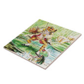 "Jeremy Fisher vangt een vis" door Beatrix Potter Tegeltje (Zijkant)