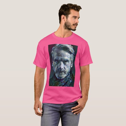 Jeremy Irons Portret T-shirt (Voorkant volledig)