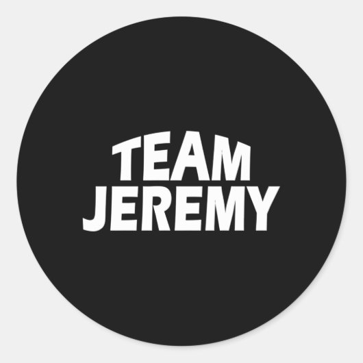 Jeremy is de naam van het team Jeremy Ronde Sticker (Voorkant)