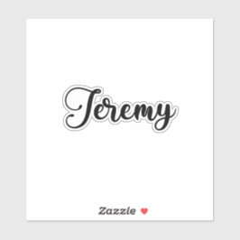 Jeremy Name - Handgeschreven kalligrafie Sticker