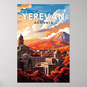 Jerevan Armenië Reizen Kunst Vintage Poster